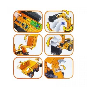 Фото1.Екскаватор-паркінг з метал.машинками(2шт.) та аксес.батар.муз.світло.кор.49,6*17*21,5 см.