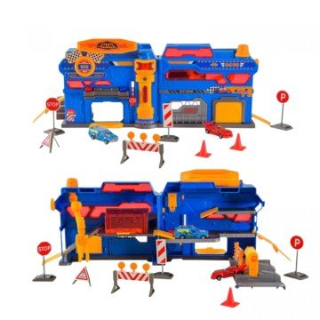 Фото1.ПаркінгСТО з метал.машинками (2шт.)та аксес.батар.муз.світ.кор.44*12,5*33 см.