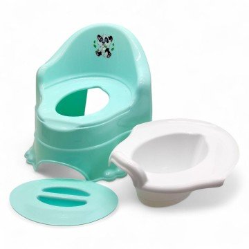 Фото1.Горщик дитячий  ПАНДА (БІРЮЗОВИЙ)