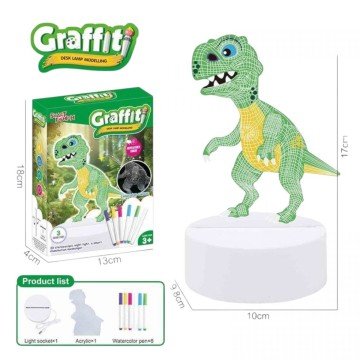 Фото1.Нічник працює від мережі, підсвічування, 3 кольори світла, фломастери, USB кабель, в коробці