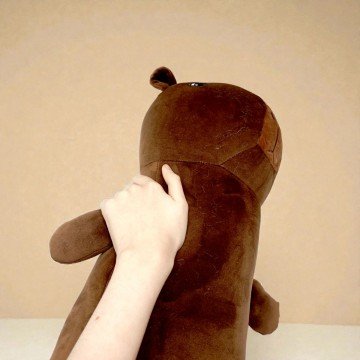 Фото2.М'яка іграшка обіймашка капібара 70 см.