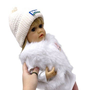 Фото1.Лялька (висота: 50 см, гумова, імітація скляних очей, пустушка, пляшечка, памперс, капелюшок, шкарпе