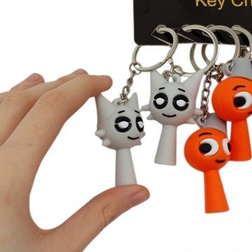 Фото1.Брелоки дитячі гумові Спрункі / Sprunki 10 см