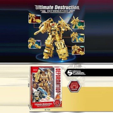 Фото1.Трансформер висота 31 см, шарнірні кінцівки, 5 видів транспорту, пластикові колеса, в коробці