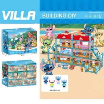 Фото1.Будиночок герой, підсвічування, 3 режими, 2 фігурки, песик, ліжко, столик, стільчики, меблі, в короб