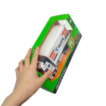 Фото1.Машина мет. АВТОПРОМ 1:38, фургон, батар.,світ.,звук, короб.25,5 * 12 * 9см