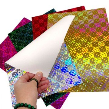 Фото1.Набір одностороннього кольорового голографічного картону (21х29,7см), 6 аркушів