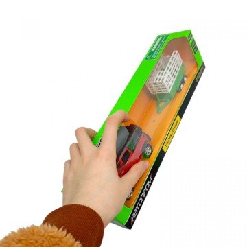 Фото1.Машина+прицеп мет. 1:43 Jeep Wrangler,відкр.двері,короб.28*8*6,5см