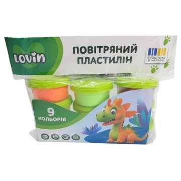 Фото1.Набір для ліплення з повітряним пластиліном в стаканчиках, 9 кольорів