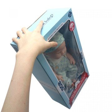 Фото1.Пупс 35см (СІРИЙ+РОЖЕВИЙ КОСТЮМ)