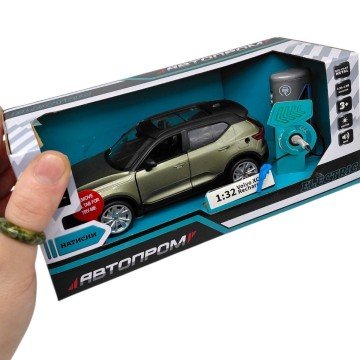 Фото1.МАШИНА АВТОПРОМ (МЕТАЛЕВА) 1:32 Volvo XC40 Recharge (БОЛОТНА) Автопром (286395)