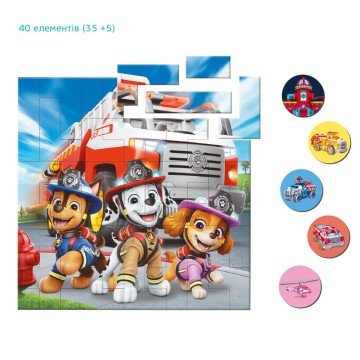 Фото1.Магнітний пазл на 40 елементів «Пожежні»