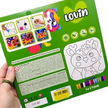 Фото1.Розмальовка з повітряним пластиліном (ОЛЕНЬ)