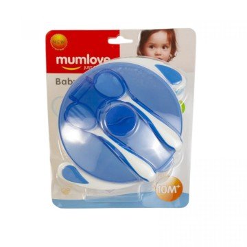 Фото1.Тарілка на присосці з ложкою та виделкою (РОЖЕВА)