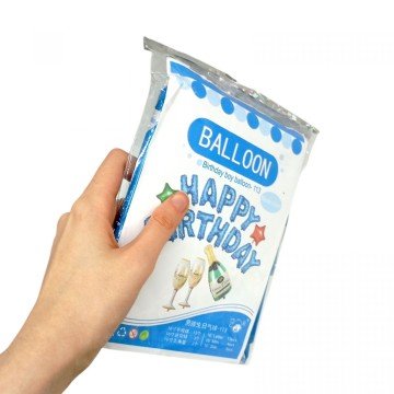 Фото1.Набір фольгованих повітряних кульок Happy Birthday з келихами (РОЖЕВИЙ)