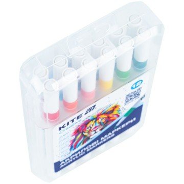 Фото3.Маркери акрилові, набір 12шт, Kite Creative