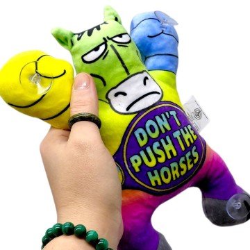 Фото1.Іграшка м’яконабивна Кінь на липучках 22см(DON`T PUSH THE HORSES ЗЕЛЕНИЙ)