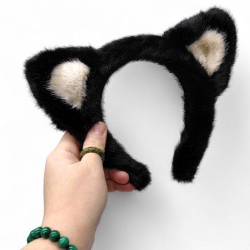 Фото1.ОБРУЧ З ВУШКАМИ (БЕЖЕВИЙ)