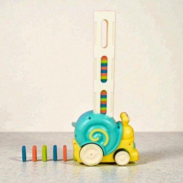 Фото1.Равлик з доміно, на батарейках, декорація, фішки доміно, наліпки, в коробці