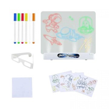 Фото1.Дошка для малювання підсвічування, 7 трафаретів, 4 маркери, 3D окуляри, в коробці