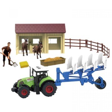 Фото1.Ферма 58 елементів, трактор на батарейках, звуки, підсвічування, ігрові фігурки, вітряк, будинок, в 