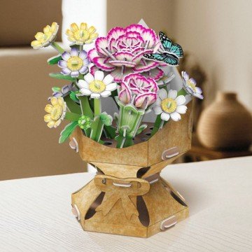 Фото1.Тривимірна головоломка-конструктор із серії Букет квітів 