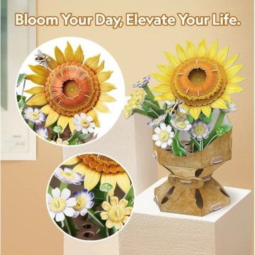 Фото1.Тривимірна головоломка-конструктор із серії Букет квітів 