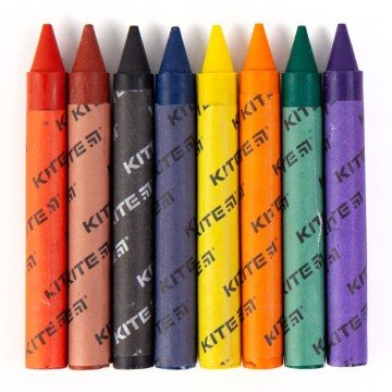 Фото1.Крейда воскова Jumbo, 8 кольорів Kite Dogs