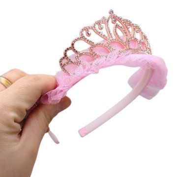 Фото1.Обруч на голову Корона ажурна зі стразами (мікс)