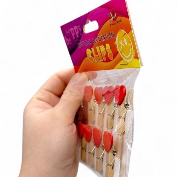 Фото1.Деревʼяні декоративні затискачі, 8 шт