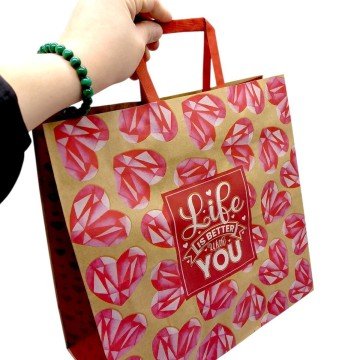 Фото1.Пакет паперовий КРАФТ 32х15х30 см