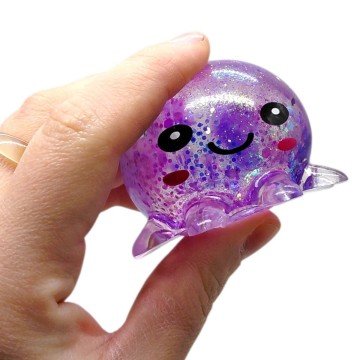 Фото1.Антистрес жуйка-тягучка Восьминіг 5,5 см (БЛАКИТНИЙ)
