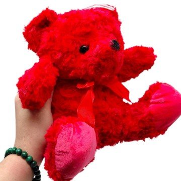 Фото1.МʼЯКА ІГРАШКА КОЛЬОРОВИЙ ВЕДМЕДИК 20 СМ (ЧЕРВОНИЙ)