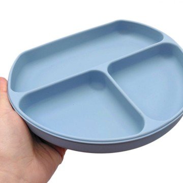 Фото1.Тарілка секційна силікон (ЗЕЛЕНА)