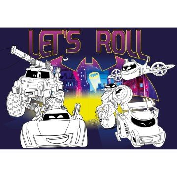 Фото1.Книжка-розмальовка зі стікерами - Batman: Batwheels