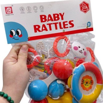 Фото1.Набір брязкалець в кульку 7 шт. р.28x24 см