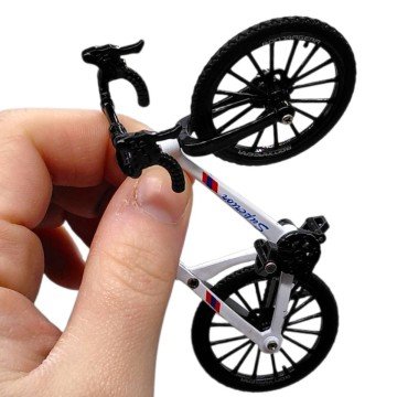 Фото1.Велосипед металевий в коробці р.13x5,4x9,4см (БІЛИЙ)