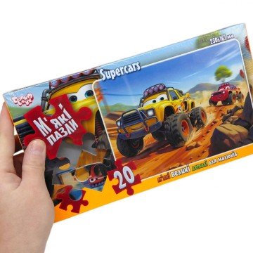 Фото1.МʼЯКІ ПАЗЛИ 20 ЕЛЕМЕНТІВ (ДИНО-ШКОЛА)