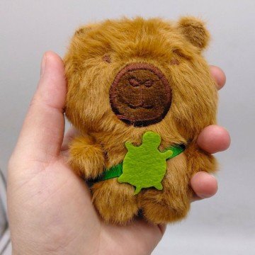 Фото1.Мʼяка іграшка-брелок Капібара 11 см (мікс)