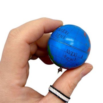 Фото1.Брелок Глобус, металевий, 8 см (12 шт)