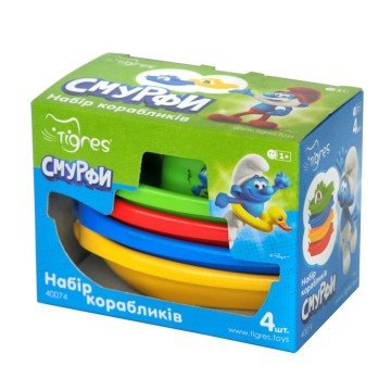 Фото1.Набір корабликів 4 шт., СМУРФИ