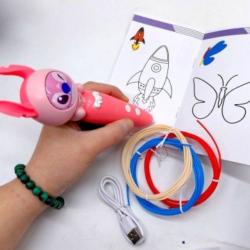 Фото1.3D ручка Стіч (СИНІЙ), для створення 3D малюнків та моделей