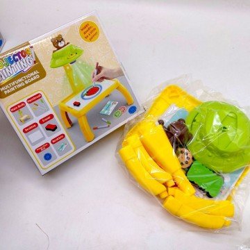 Фото1.Столик з проєктором на батарейках, “Динозавр”, підсвітка, диски, фломастери, в коробці