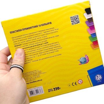 Фото1.Пластилін прямокутний 10 кольорів