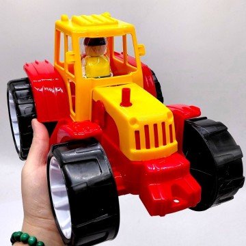 Фото1.Трактор пластиковий  BAMS 007/6 (ЖОВТИЙ/ЧЕРВОНИЙ)