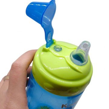 Фото1.Поїлка-непроливайка з силіконовим носиком 300 мл (РОЖЕВА)