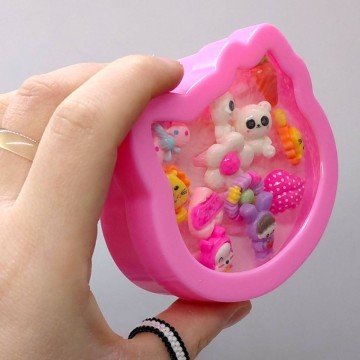 Фото1.Кільце пластикове дитяче 12шт .у подарунковій кор. (КОТИК)