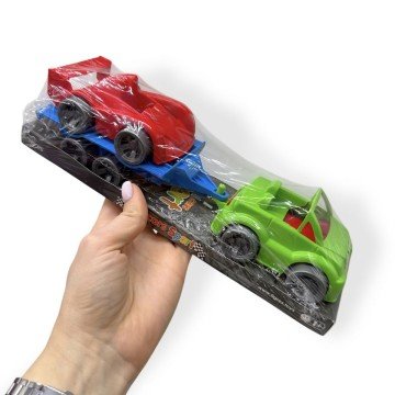 Фото1.Набір машинок Kid cars sport (зелений кабріолет + червона)