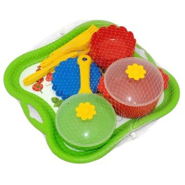 Фото1.Набір посуду столовий Піца на підносі (ЗЕЛЕНИЙ)