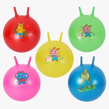 Фото1.М`яч для фітнесу діаметр 27 см, висота з вушками 40 см, у пакеті (СИНІЙ)